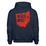 Ohio - Made in Ohio Red Heavy Blend Adult Hoodie - navy