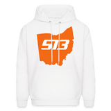 Cincy 513 Men's Hoodie - white