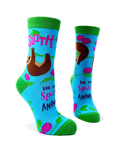 Fabdaz - Sloth is My Spirit Animal Women's Novelty Crew Socks