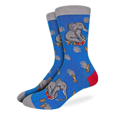 Good Luck Sock - Men's Elephant Putting on Shoes Socks