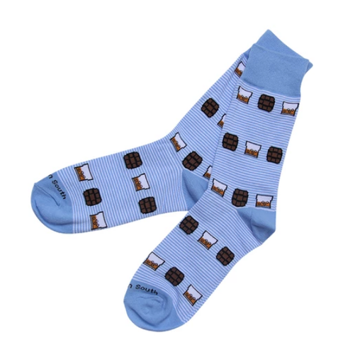 Light Blue Stripe On The Rocks Socks