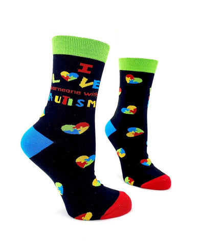 Fabdaz - I Love Someone With Autism Women's Crew Socks