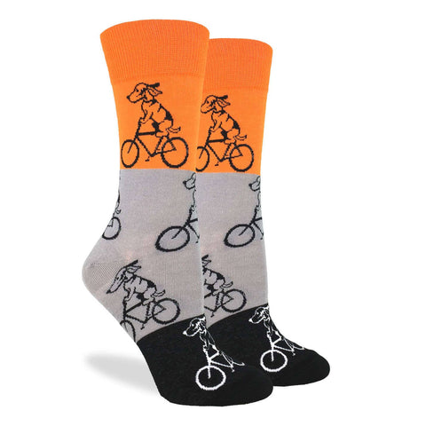 Women's Orange Dogs Riding Bike Socks