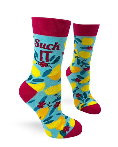 Fabdaz - "Suck it" Women's Novelty Crew Socks