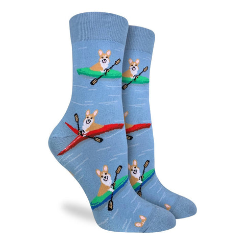 Good Luck Sock - Women's Corgi Kayaking Socks