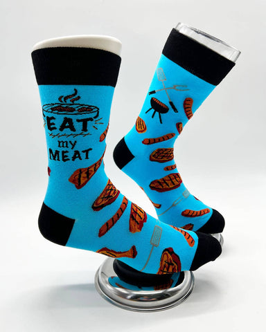 Eat My Meat Men's Novelty Crew Socks