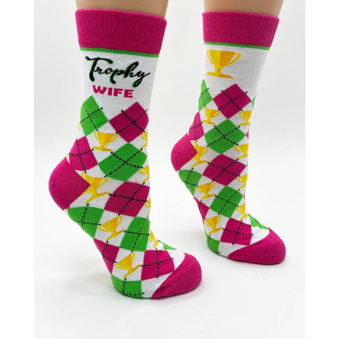 Trophy Wife Ladies' Novelty Crew Socks