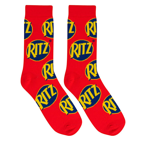 Crazy Socks Mens Crew Ritz Crackers