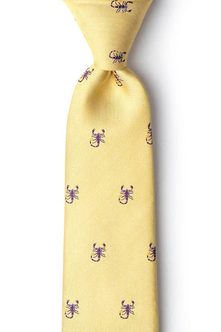 Scorpions Tie by Wild Ties -  Mustard Microfiber