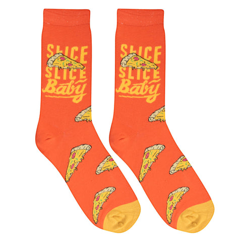 Crazy Socks Womens Crew - Slice Slice Baby