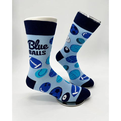 Blue Balls Men's Novelty Crew Socks