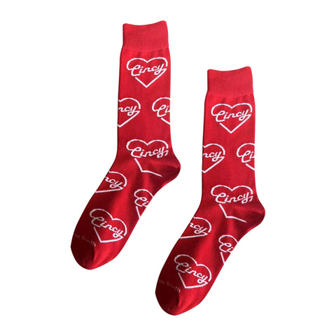 Heart Cincy Cincinnati OH Socks