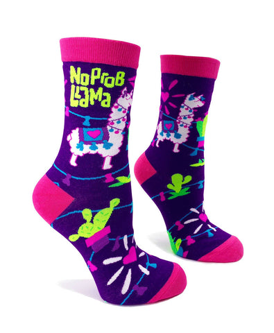 Fabdaz - No Prob Llama Women's Crew Socks