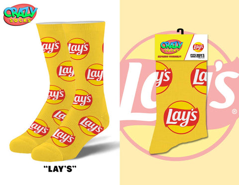 Crazy Socks - Lays - Mens Crew Folded - Crazy Socks