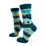 Hangin' on 'till Friday Ladies' Crew Socks Featuring Cute Cats
