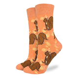 Women's Orange Squirrel Socks