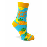 Prickly, But Sweet On The Inside Women's Pineapple Crew Socks