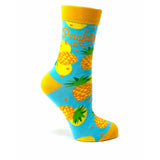 Prickly, But Sweet On The Inside Women's Pineapple Crew Socks