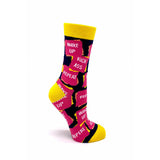 Wake Up Kick Ass Repeat Women's Crew Socks