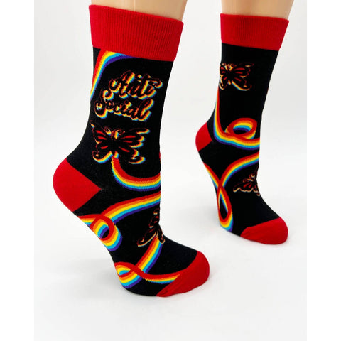 Anti Social Butterfly Women's Crew Socks