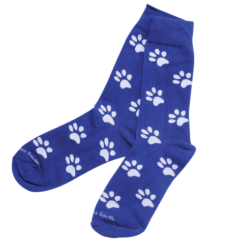 Barrel Down South - Blue Paw Y'all Socks