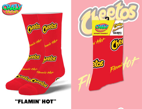 Flamin Hot Cheetos - Mens Crew Folded - Crazy Socks