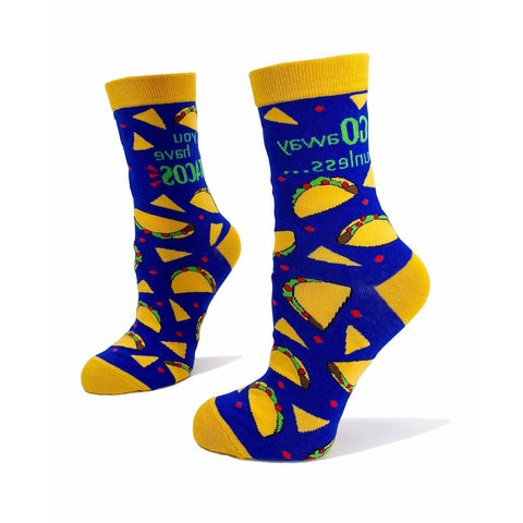 Go Away Unless You Have Tacos Women's Novelty Crew Socks
