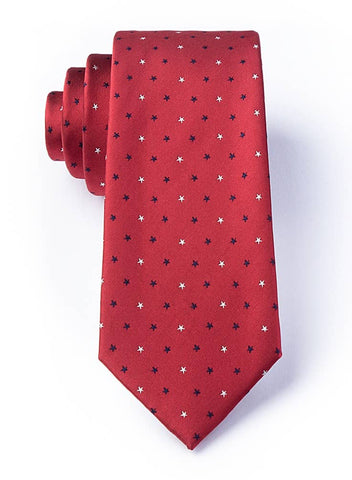 Stars Tie by Wild Ties -  Red Microfiber